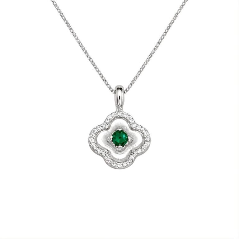Emerald Clover Pendant