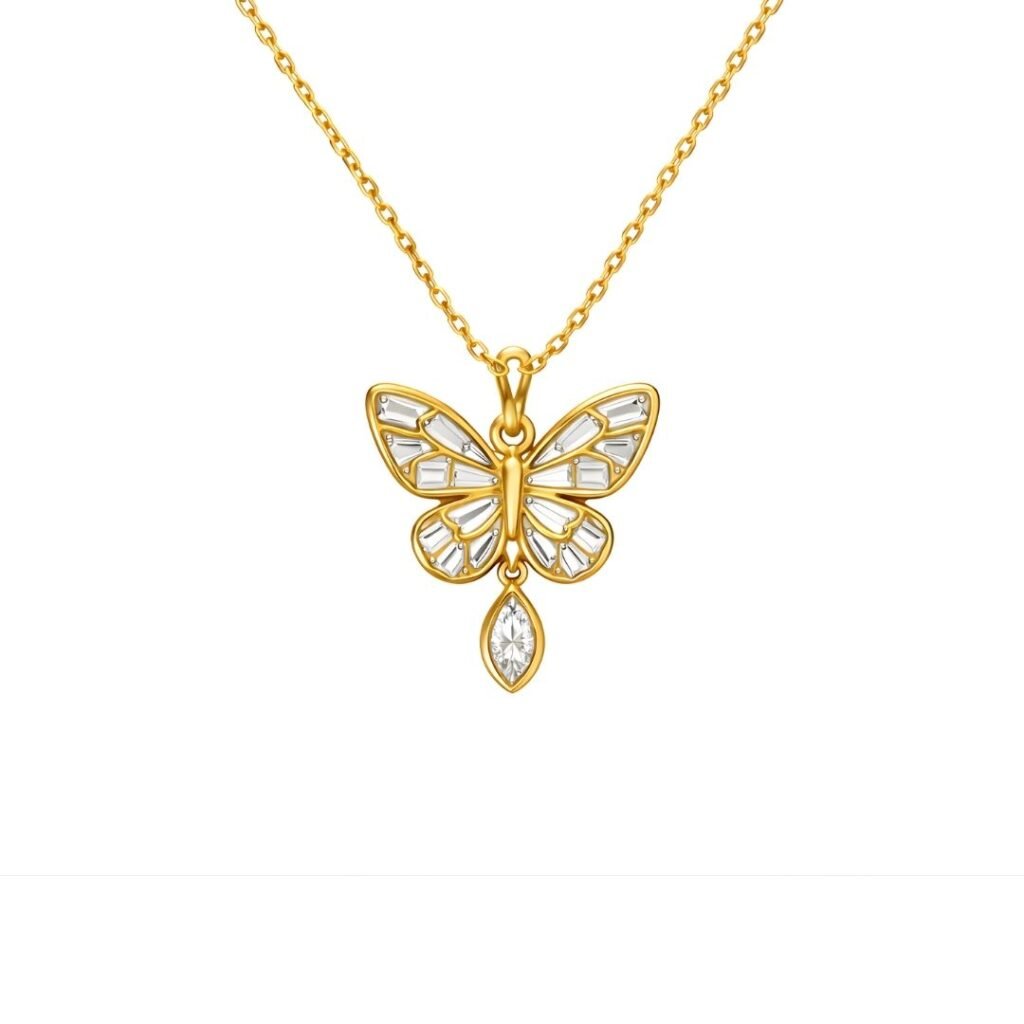Gold Butterfly Pendant