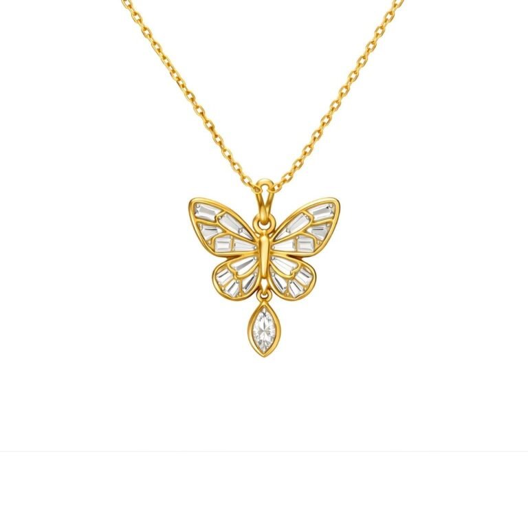 Gold Butterfly Pendant
