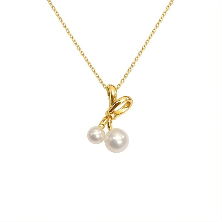 Twin Pearl Drop Pendant